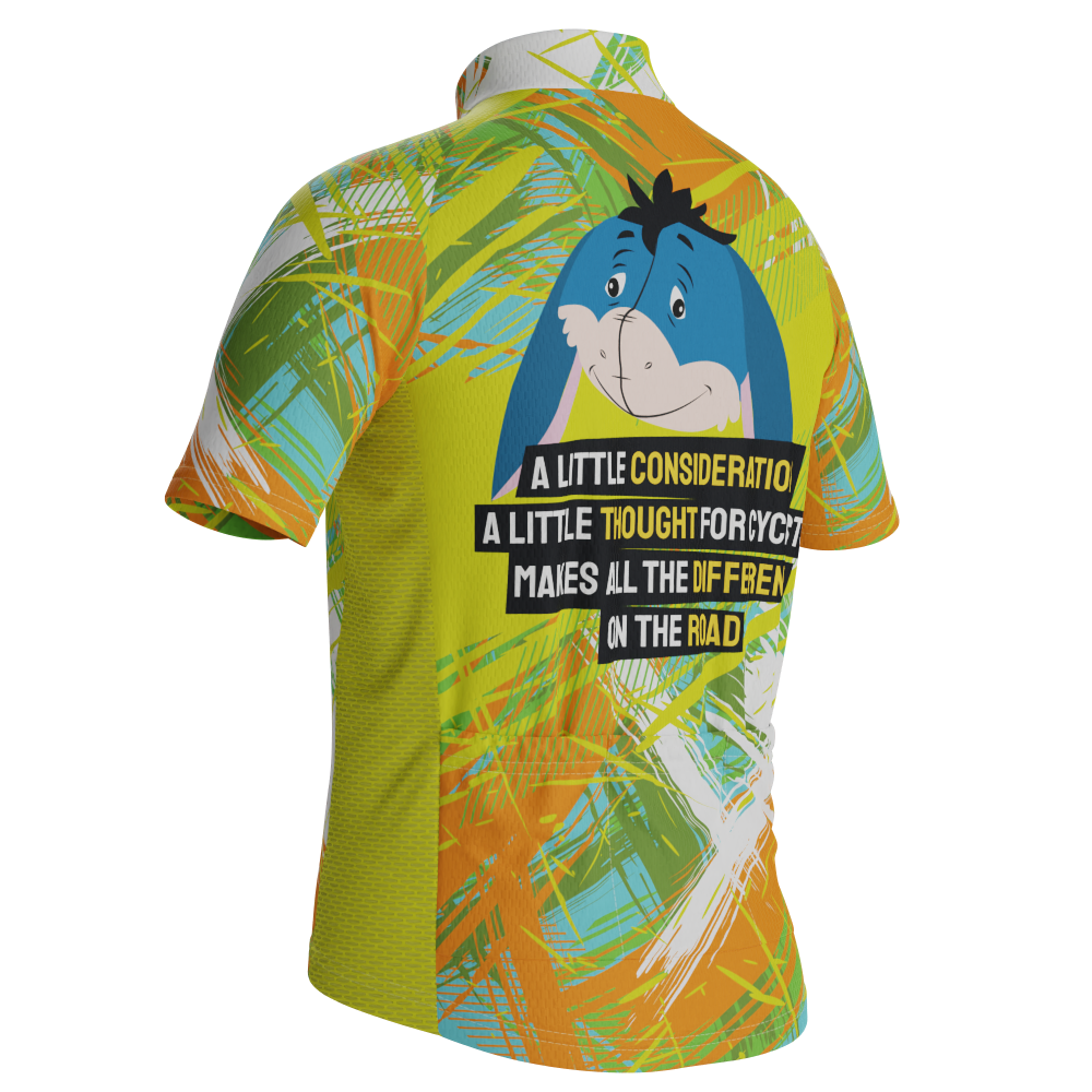 Kid's Eeyore On The Road Short Sleeve Cycling Jersey