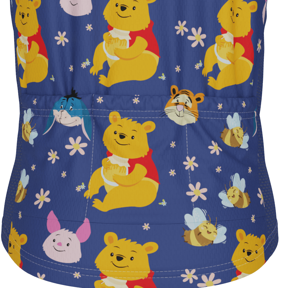 Kid's Winnie The Pooh & Bees Short Sleeve Cycling Jersey