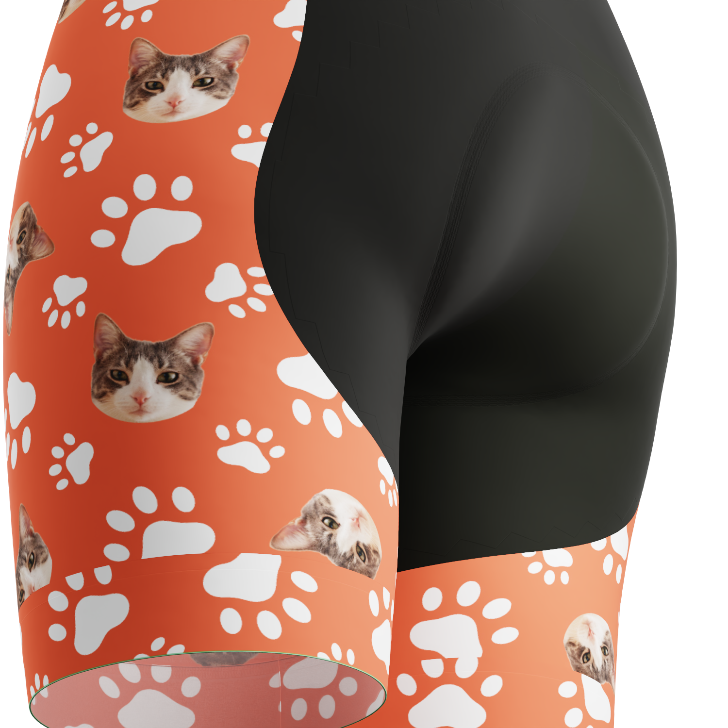 Women's Custom Pet Paws Cycling Shorts Gel Padded Performance