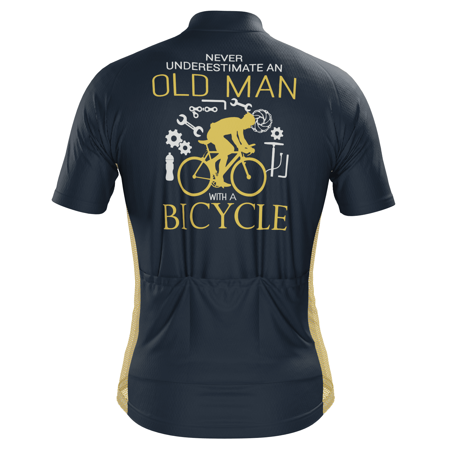 Men's Never Underestimate an Old Man Short Sleeve Cycling Jersey