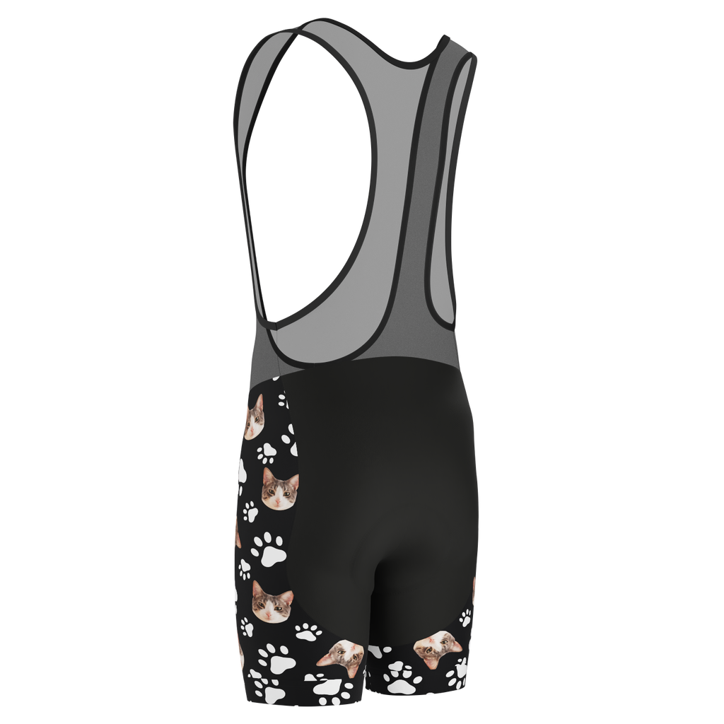Men's Custom Pet Paws Cycling Bib Personalized & Durable