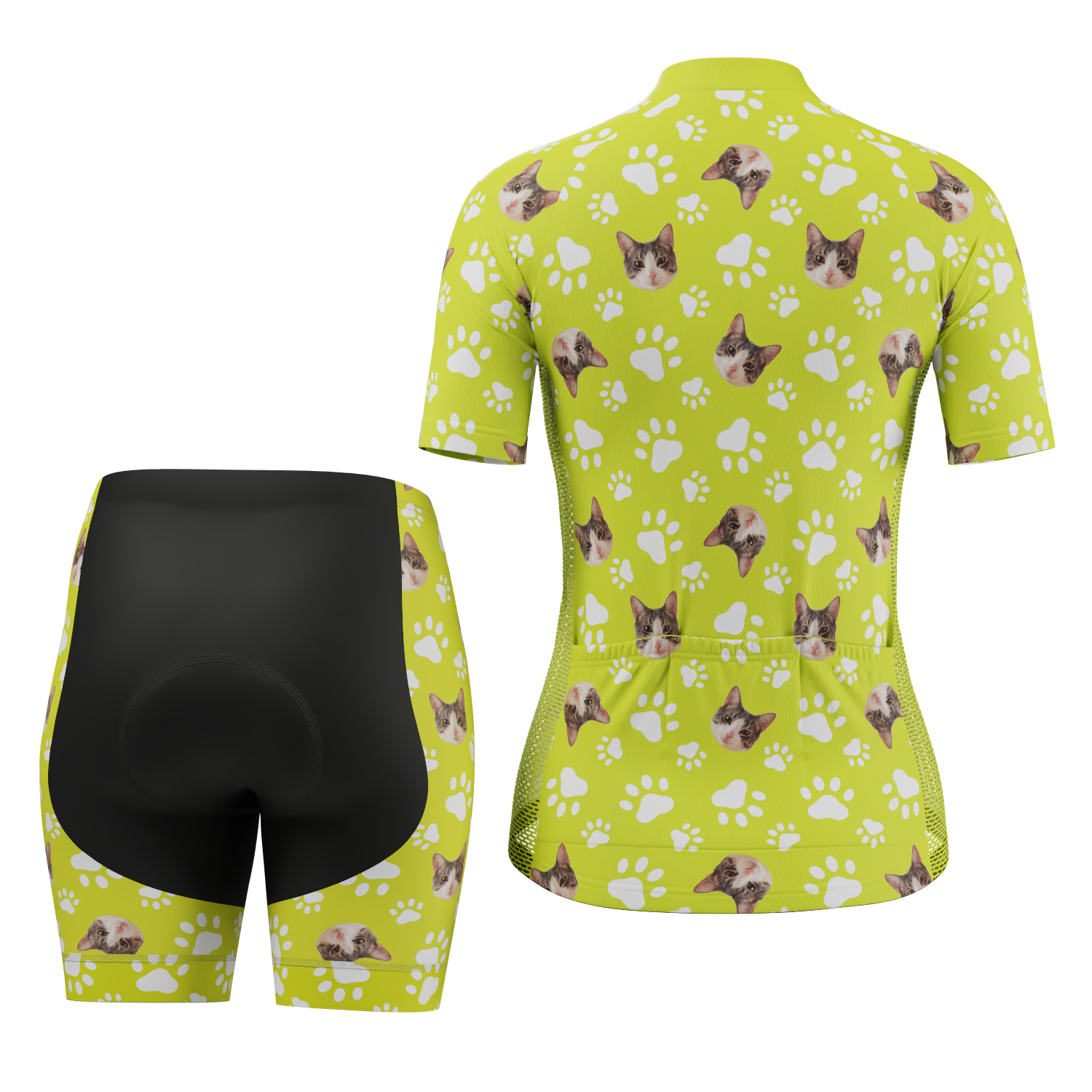 Women's Custom Pet Paws Cycling Kit Vibrant Performance Wear
