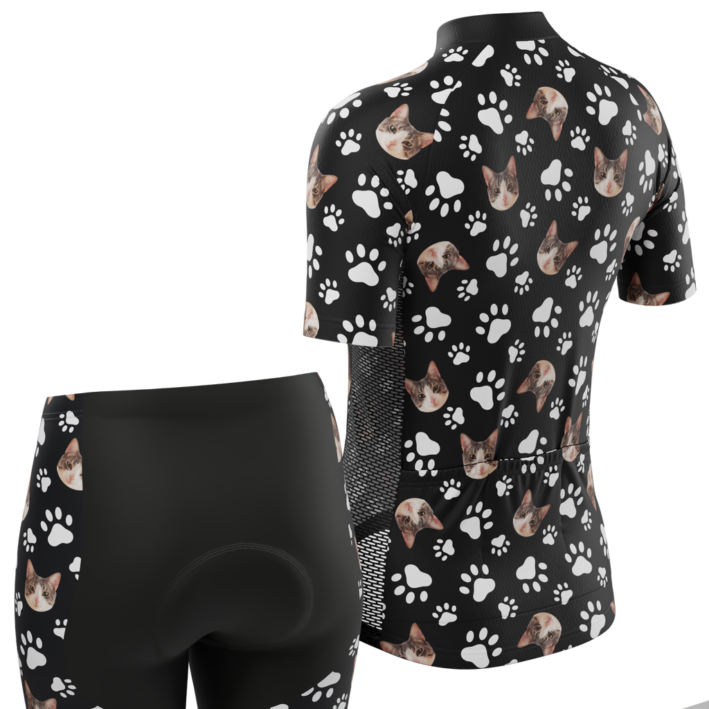 Women's Custom Pet Paws Cycling Kit Vibrant Performance Wear