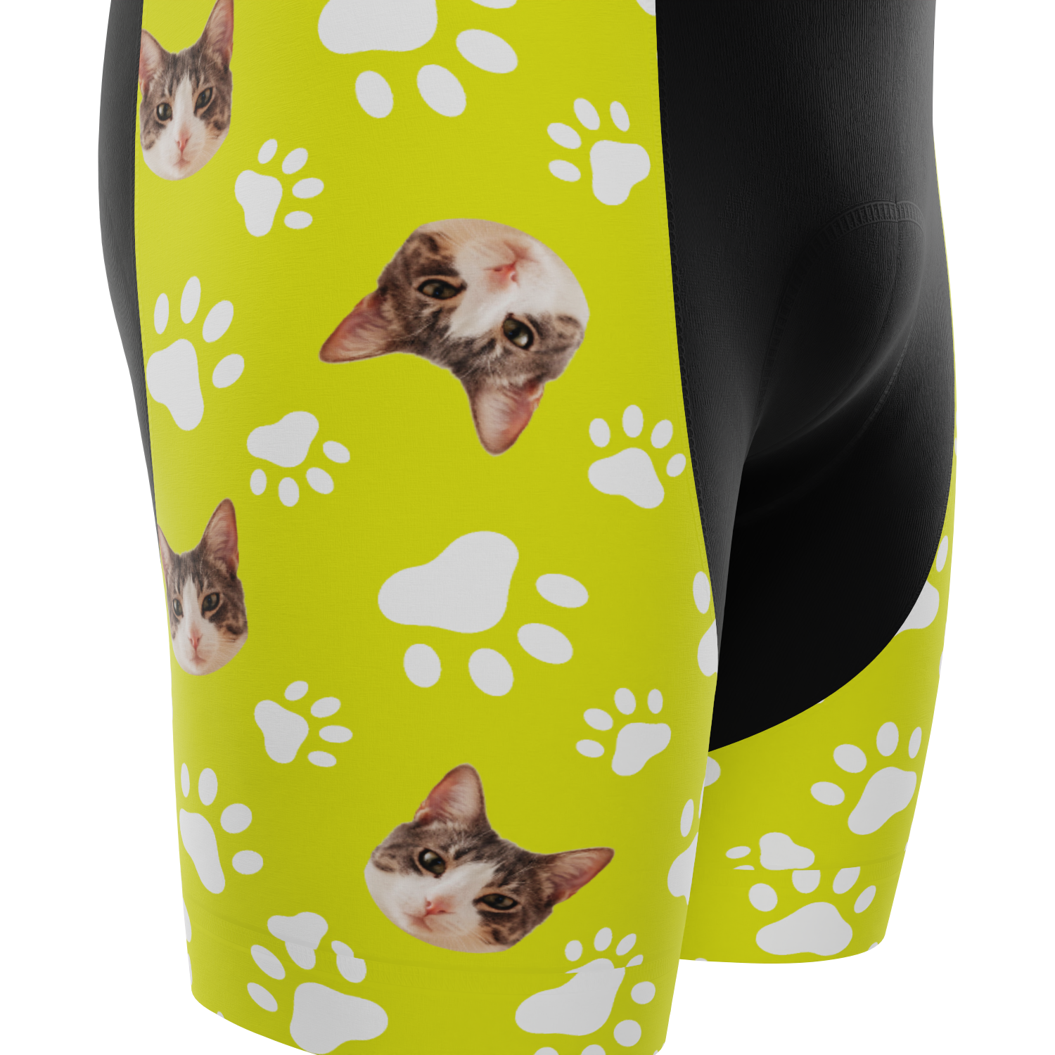 Men's Custom Pet Paws Cycling Bib Personalized & Durable