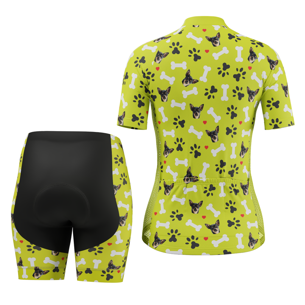 Women's Custom Pet Bones Cycling Kit Durable & Personalized