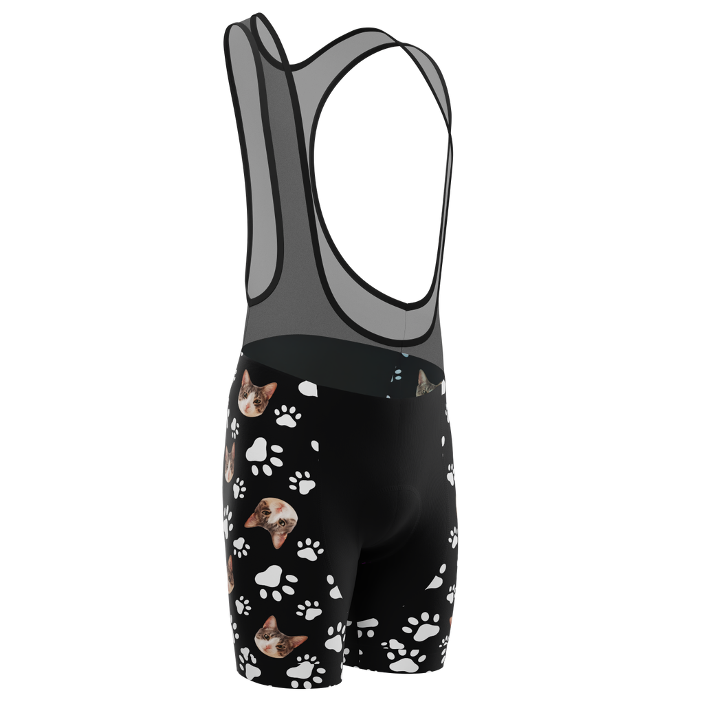 Men's Custom Pet Paws Cycling Bib Personalized & Durable