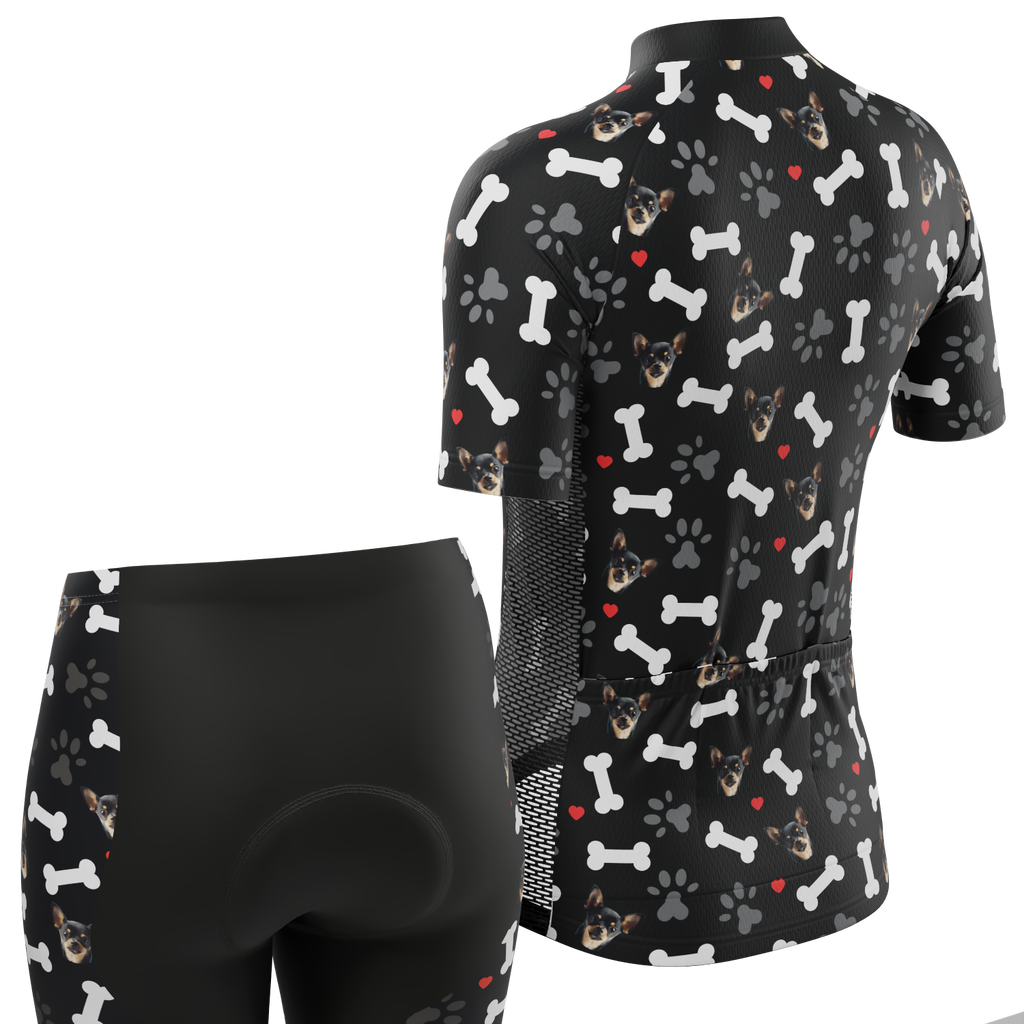 Women's Custom Pet Bones Cycling Kit Durable & Personalized
