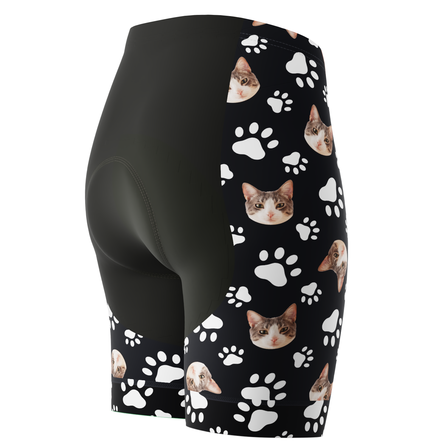 Women's Custom Pet Paws Cycling Shorts Gel Padded Performance