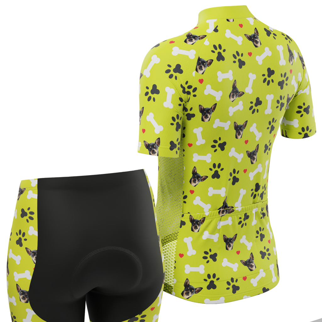 Women's Custom Pet Bones Cycling Kit Durable & Personalized