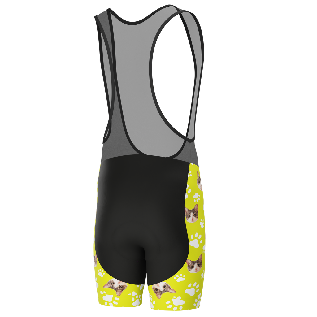 Men's Custom Pet Paws Cycling Bib Personalized & Durable