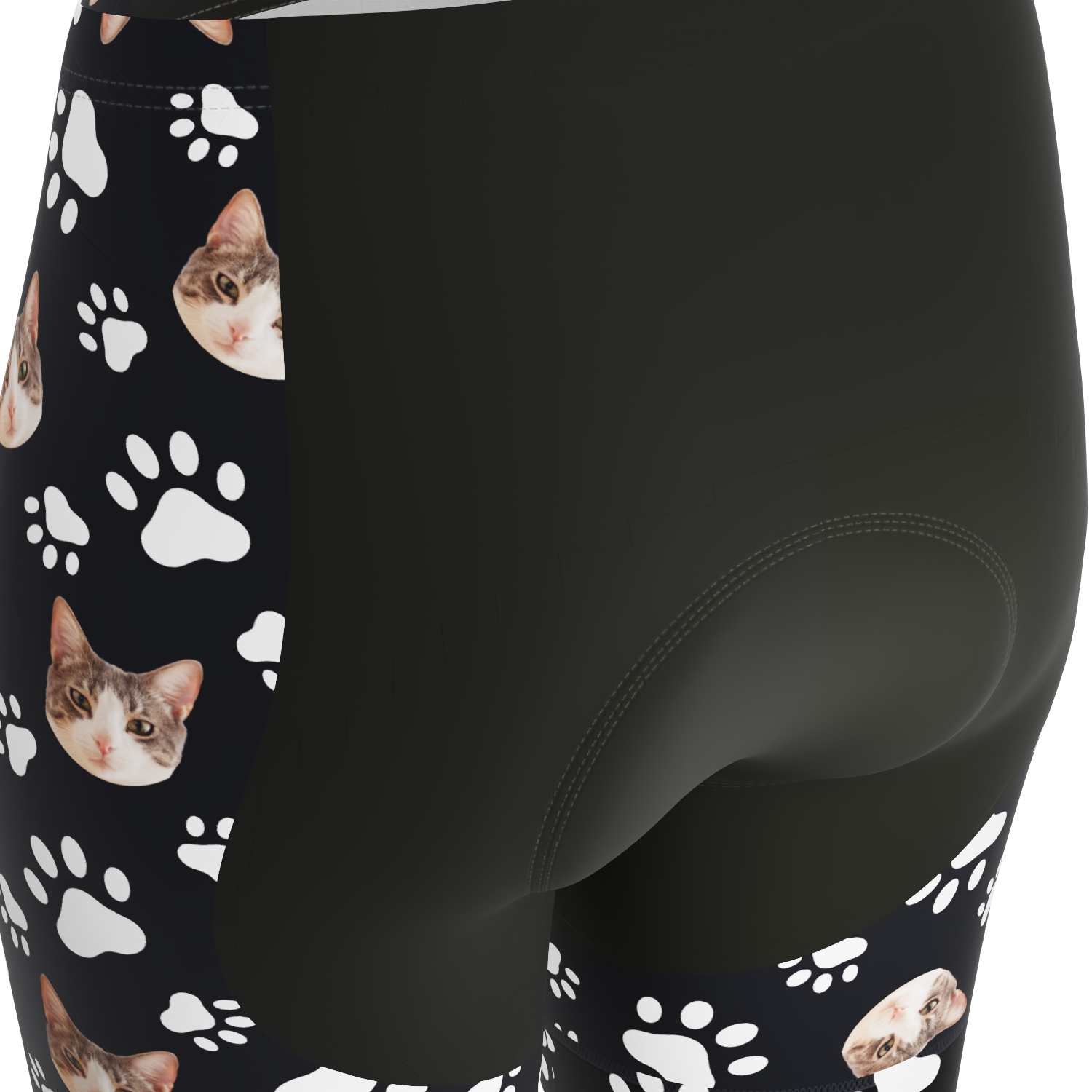 Women's Custom Pet Paws Cycling Shorts Gel Padded Performance