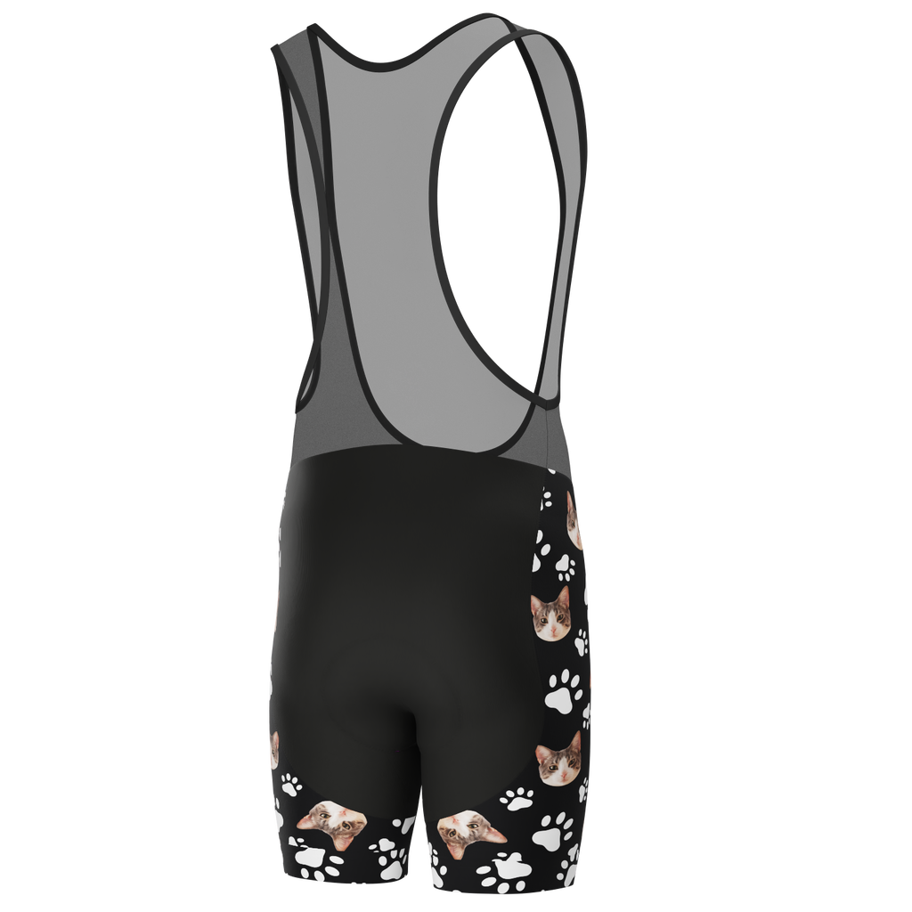 Men's Custom Pet Paws Cycling Bib Personalized & Durable