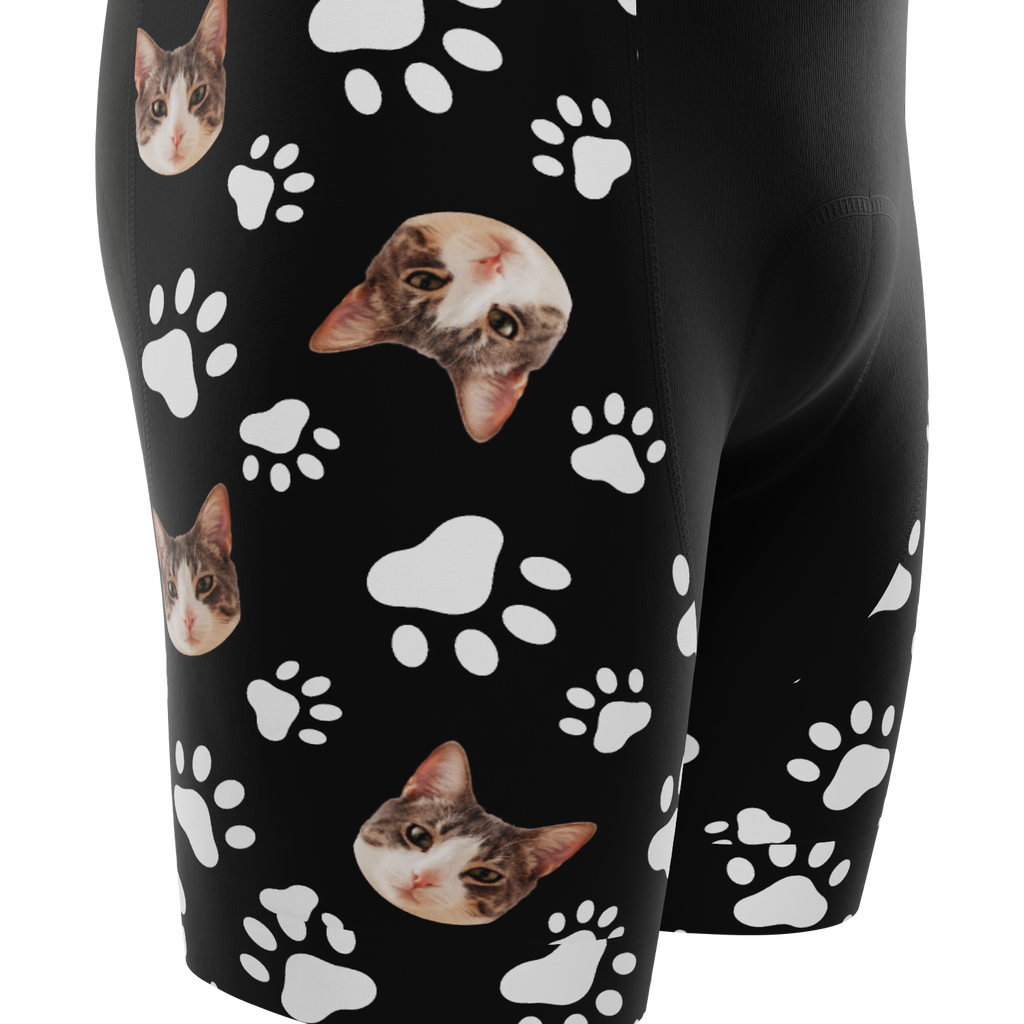 Men's Custom Pet Paws Cycling Bib Personalized & Durable