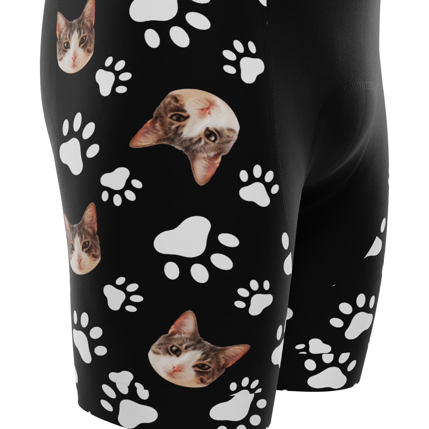 Men's Custom Pet Paws Cycling Bib Personalized & Durable