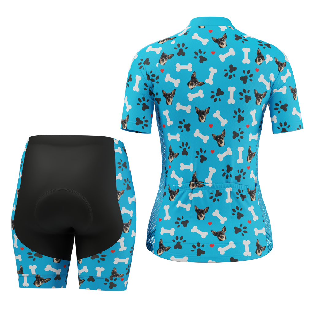 Women's Custom Pet Bones Cycling Kit Durable & Personalized