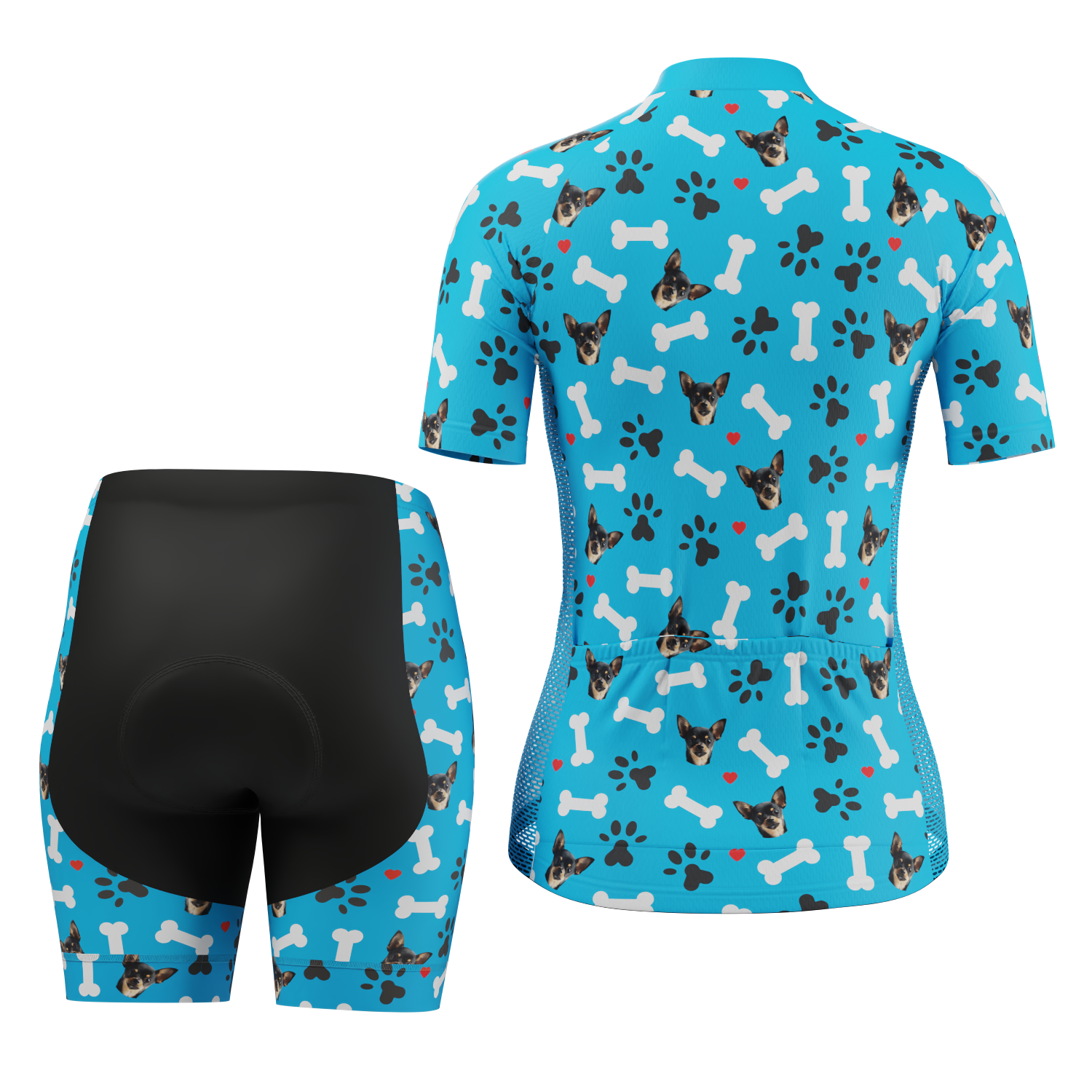 Women's Custom Pet Bones Cycling Kit Durable & Personalized