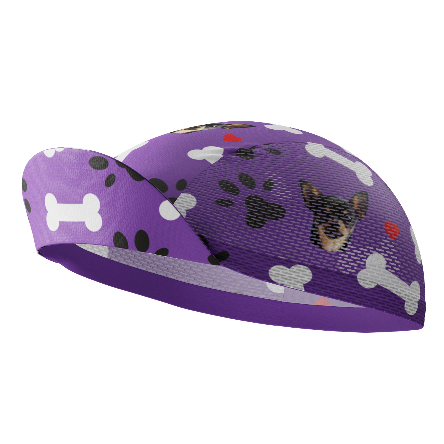 Unisex Quick-Dry Cycling Cap Custom Pet Bones Design