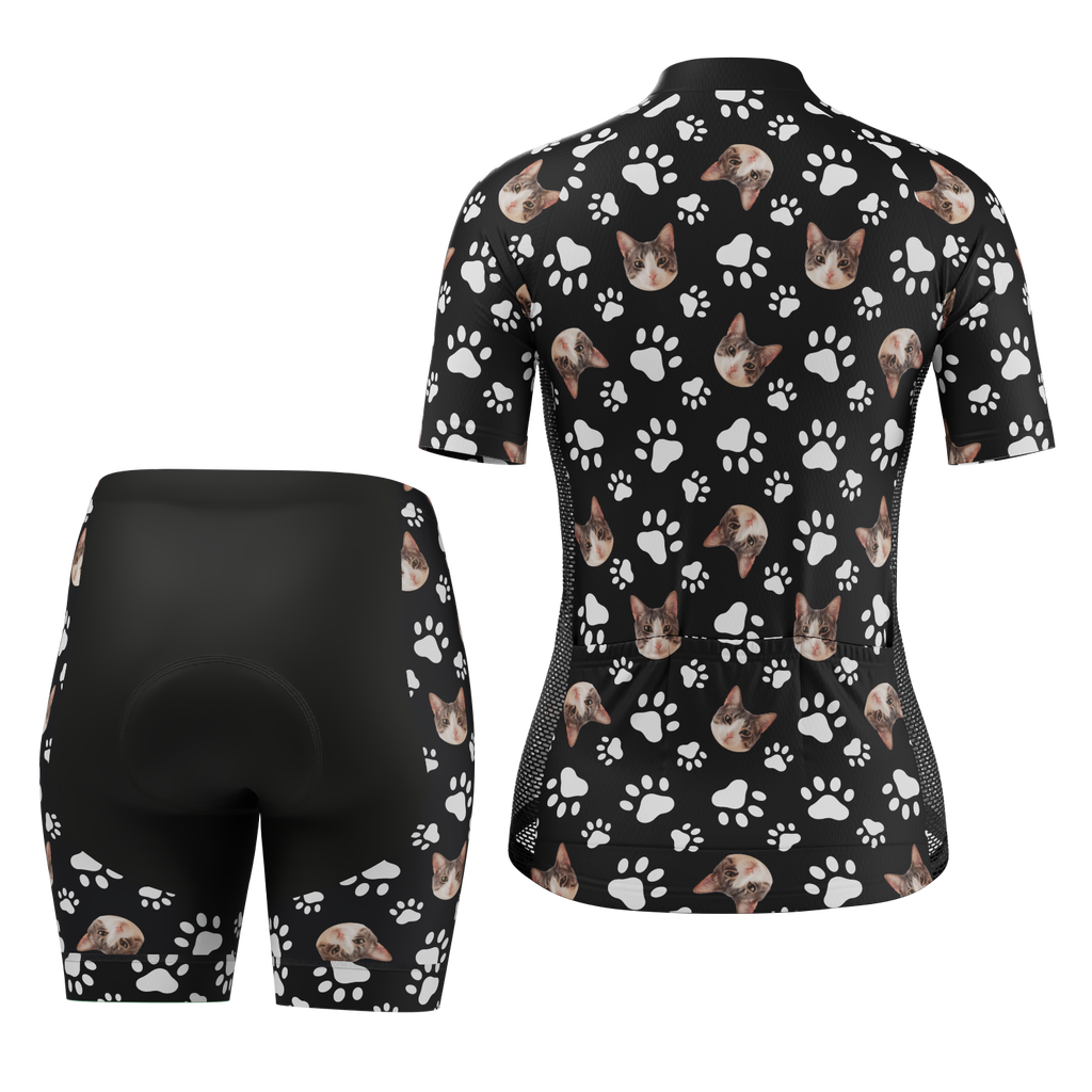 Women's Custom Pet Paws Cycling Kit Vibrant Performance Wear