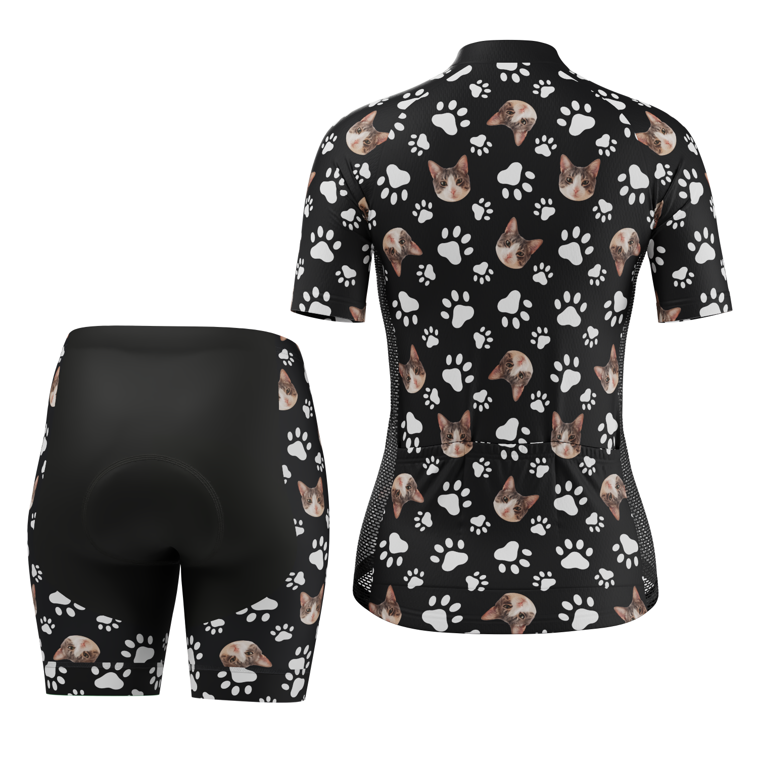 Women's Custom Pet Paws Cycling Kit Vibrant Performance Wear