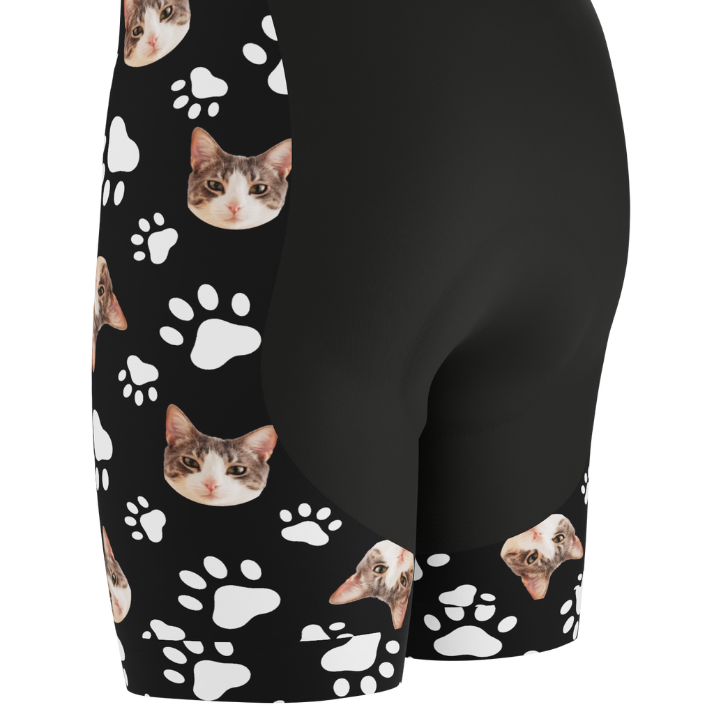 Men's Custom Pet Paws Cycling Bib Personalized & Durable