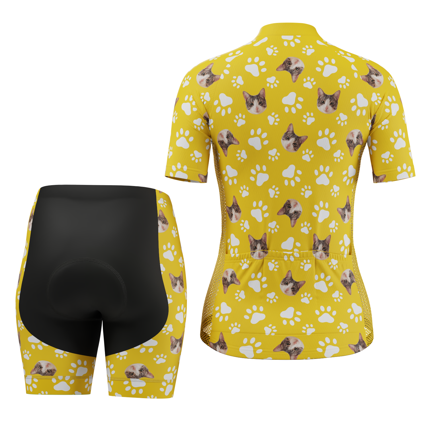 Women's Custom Pet Paws Cycling Kit Vibrant Performance Wear