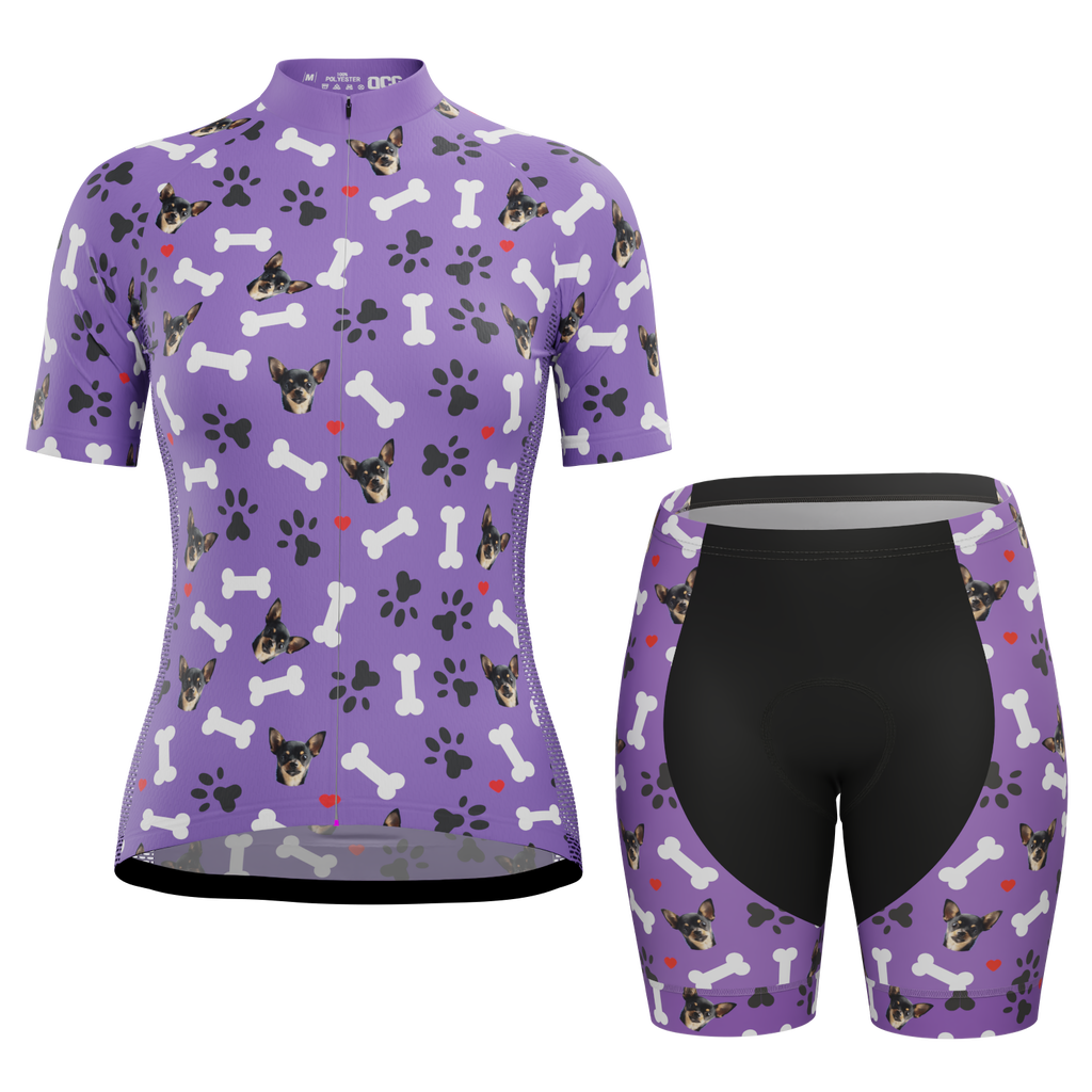 Women's Custom Pet Bones Cycling Kit Durable & Personalized