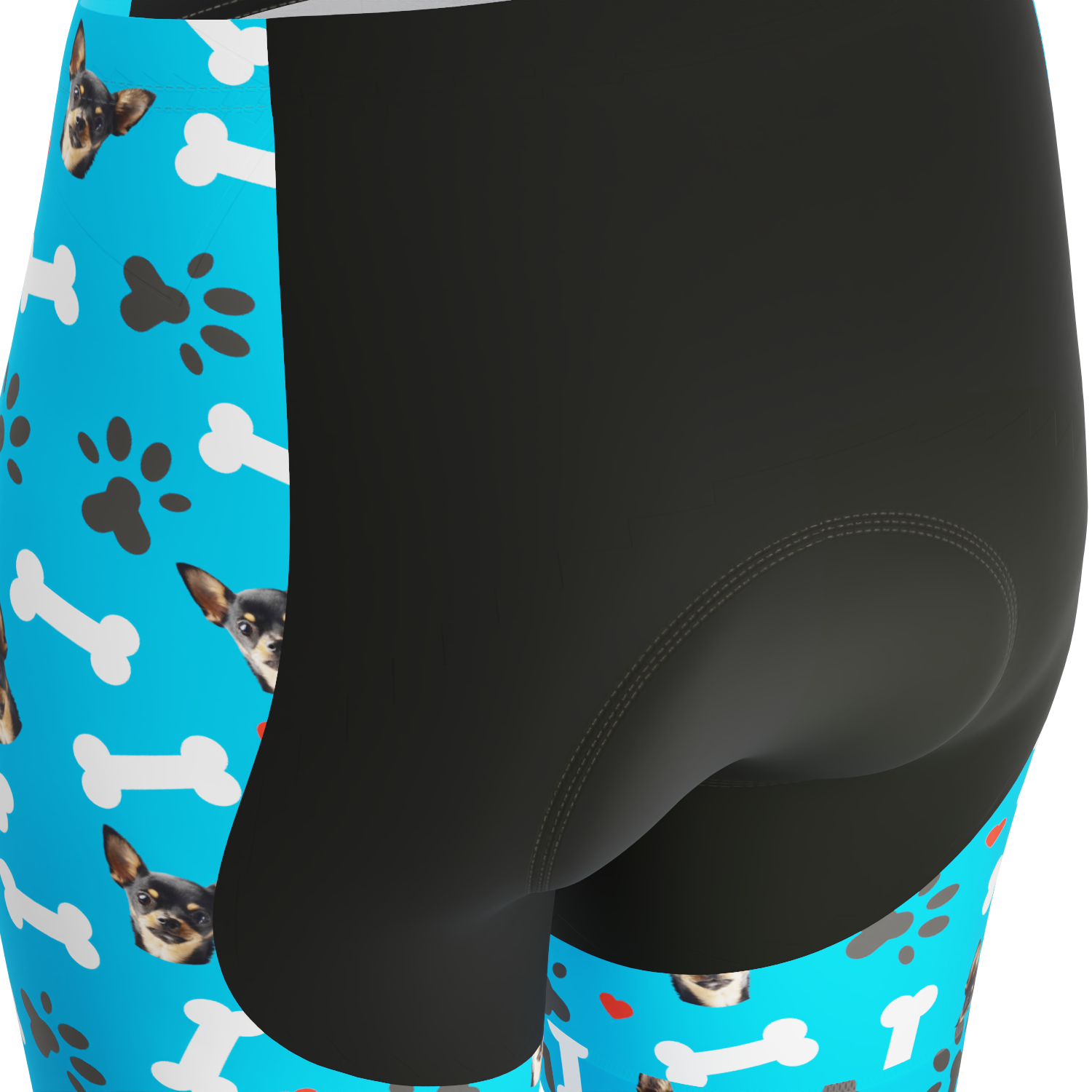 Women's Gel Padded Cycling Shorts Quick Dry & Custom Pet Bones Design