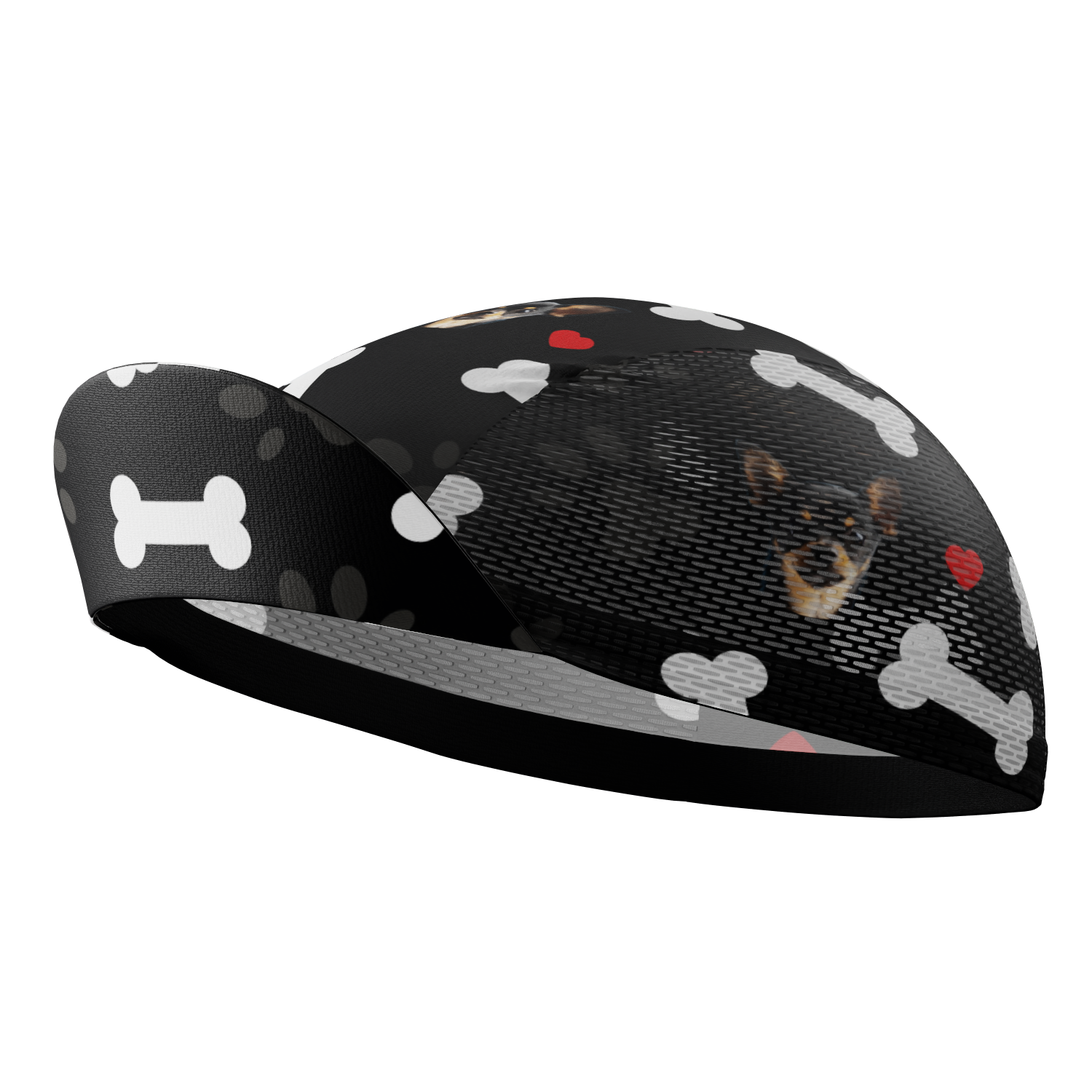 Unisex Quick-Dry Cycling Cap Custom Pet Bones Design