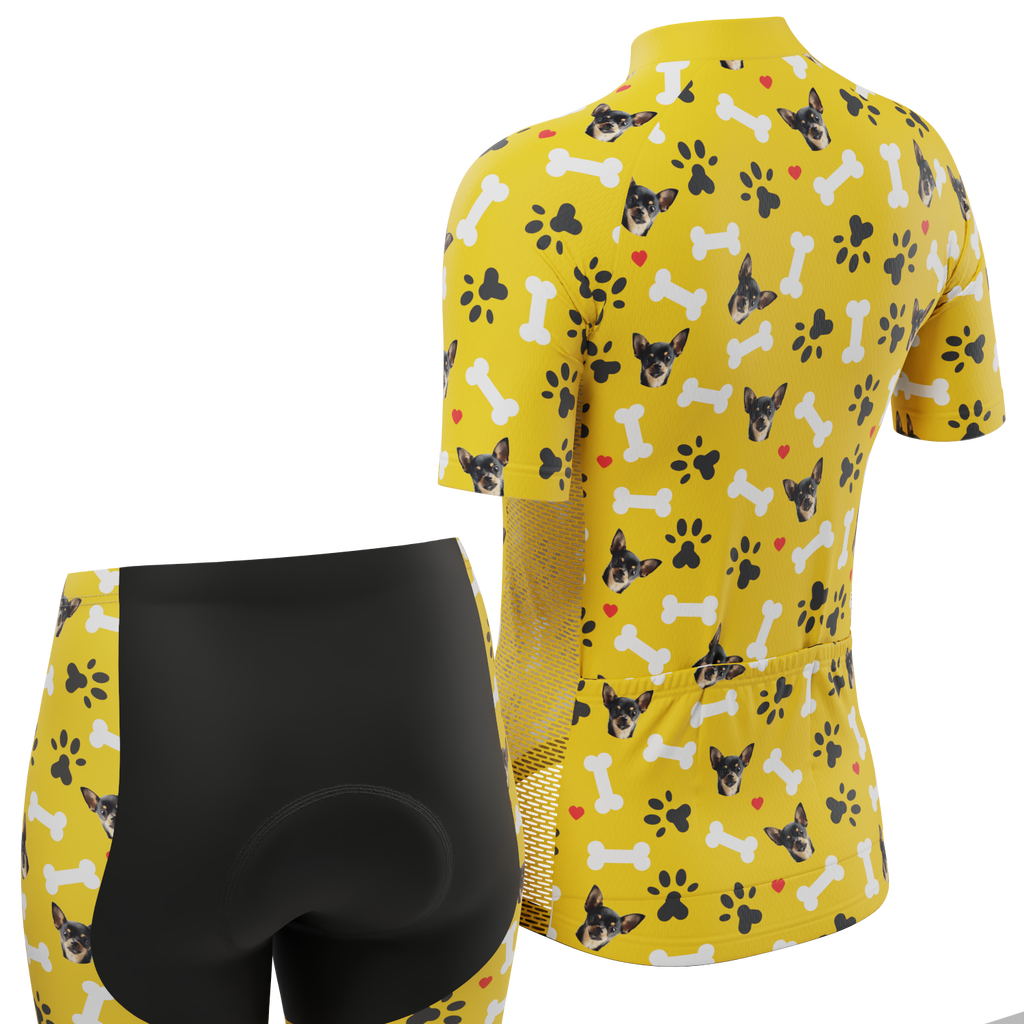 Women's Custom Pet Bones Cycling Kit Durable & Personalized