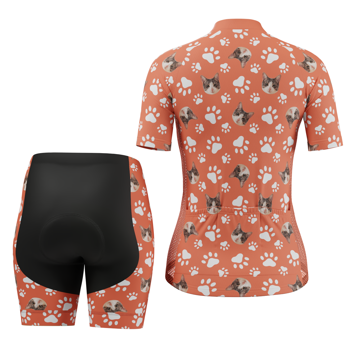 Women's Custom Pet Paws Cycling Kit Vibrant Performance Wear