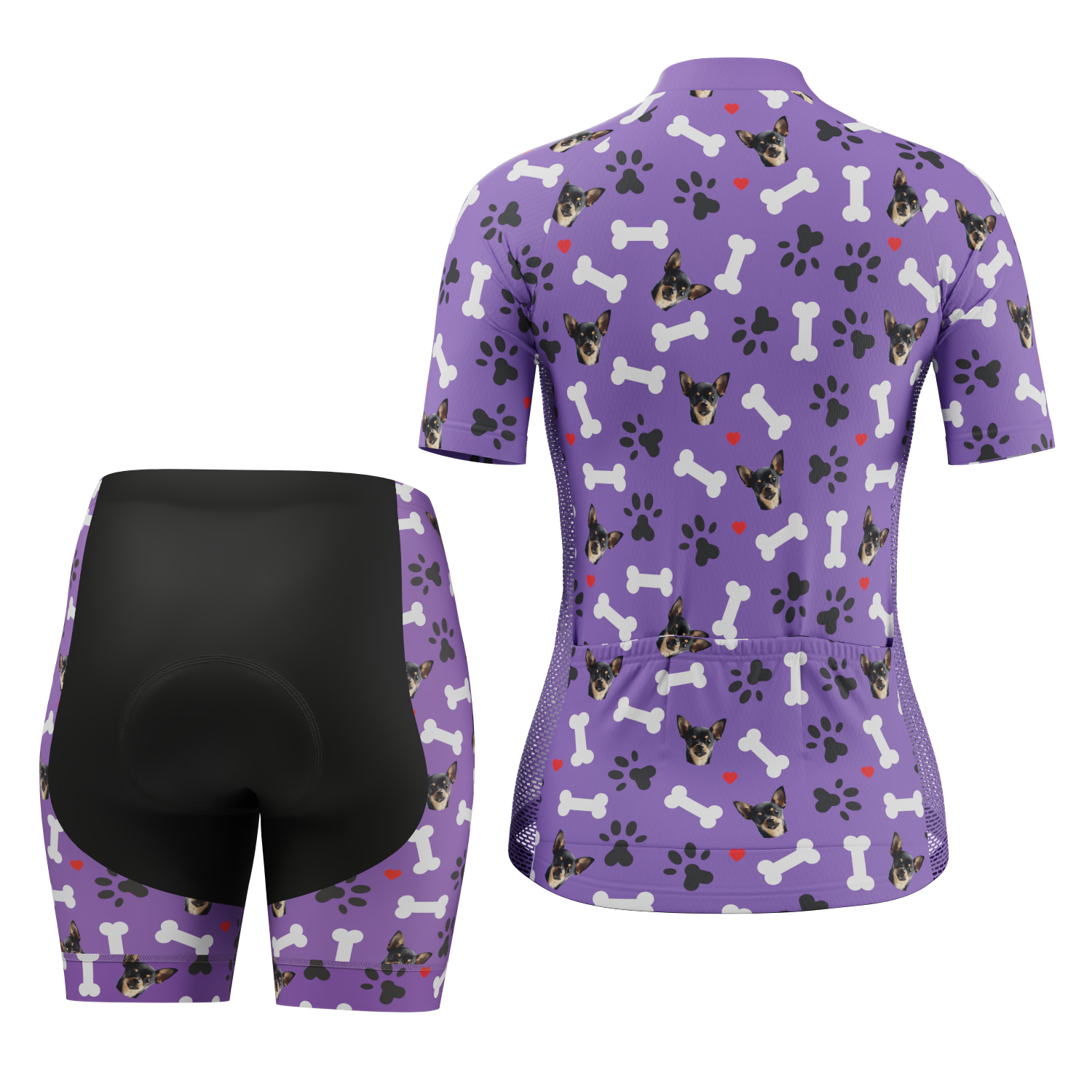 Women's Custom Pet Bones Cycling Kit Durable & Personalized