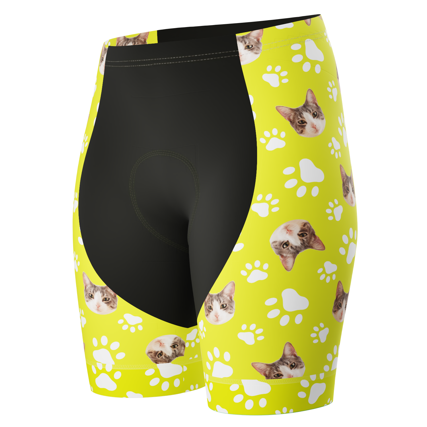 Women's Custom Pet Paws Cycling Shorts Gel Padded Performance