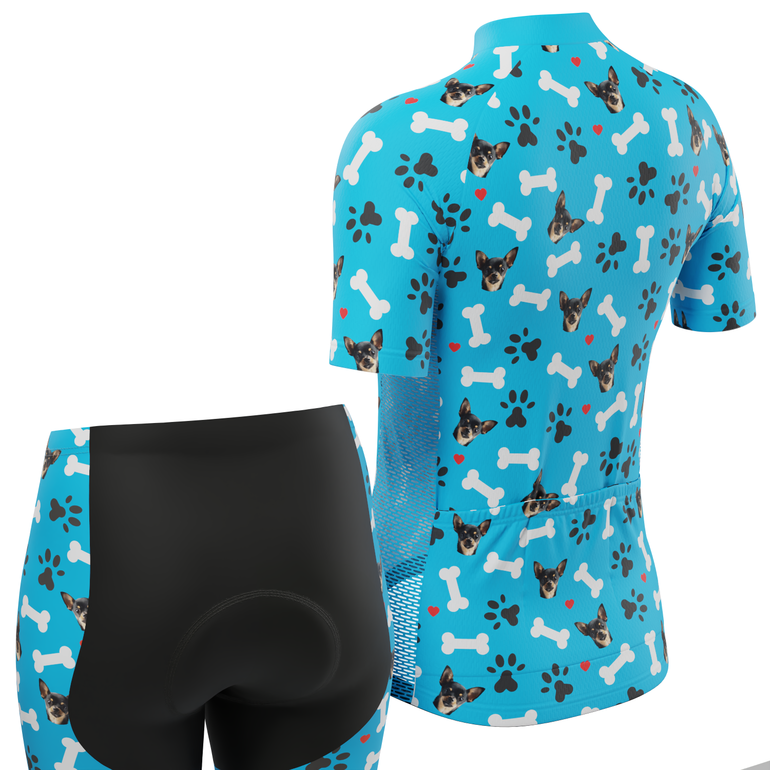Women's Custom Pet Bones Cycling Kit Durable & Personalized