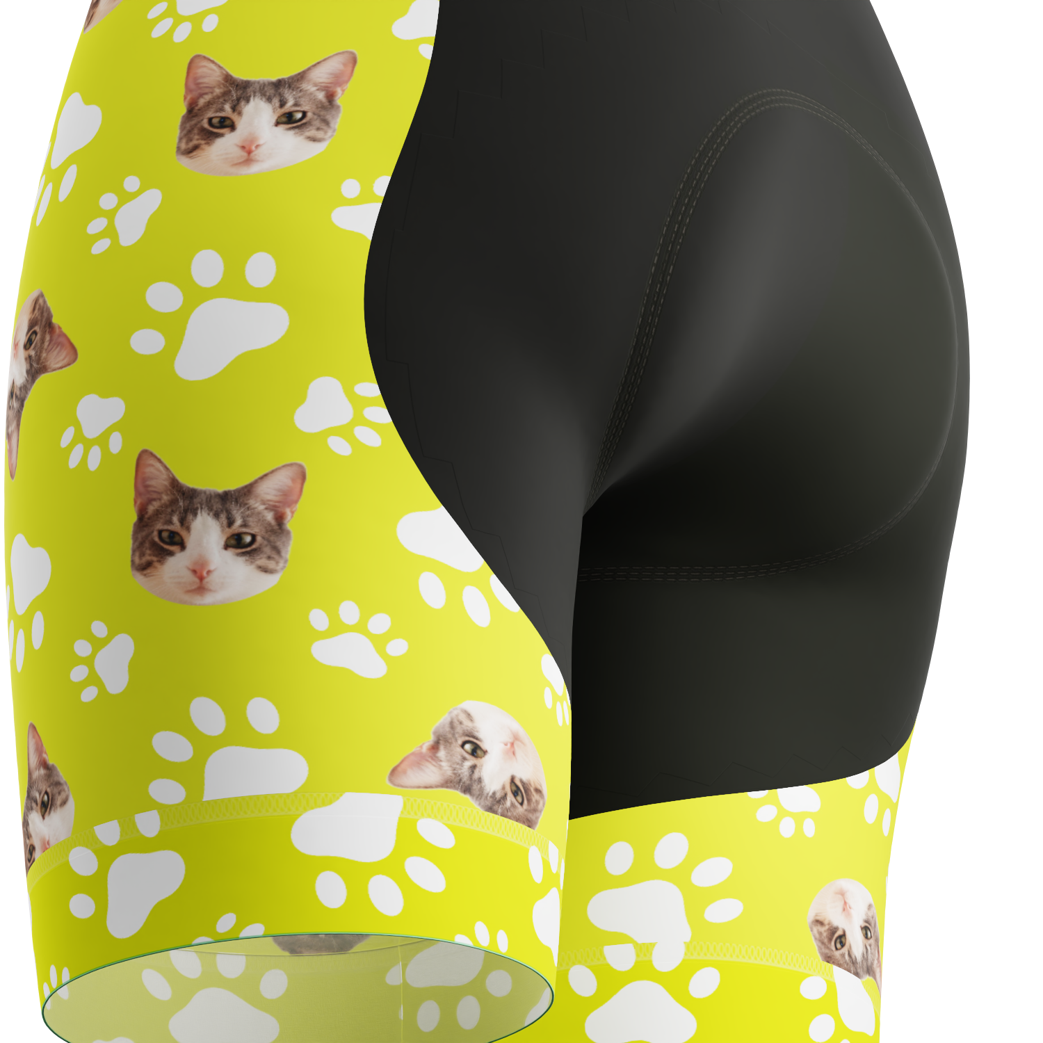 Women's Custom Pet Paws Cycling Shorts Gel Padded Performance