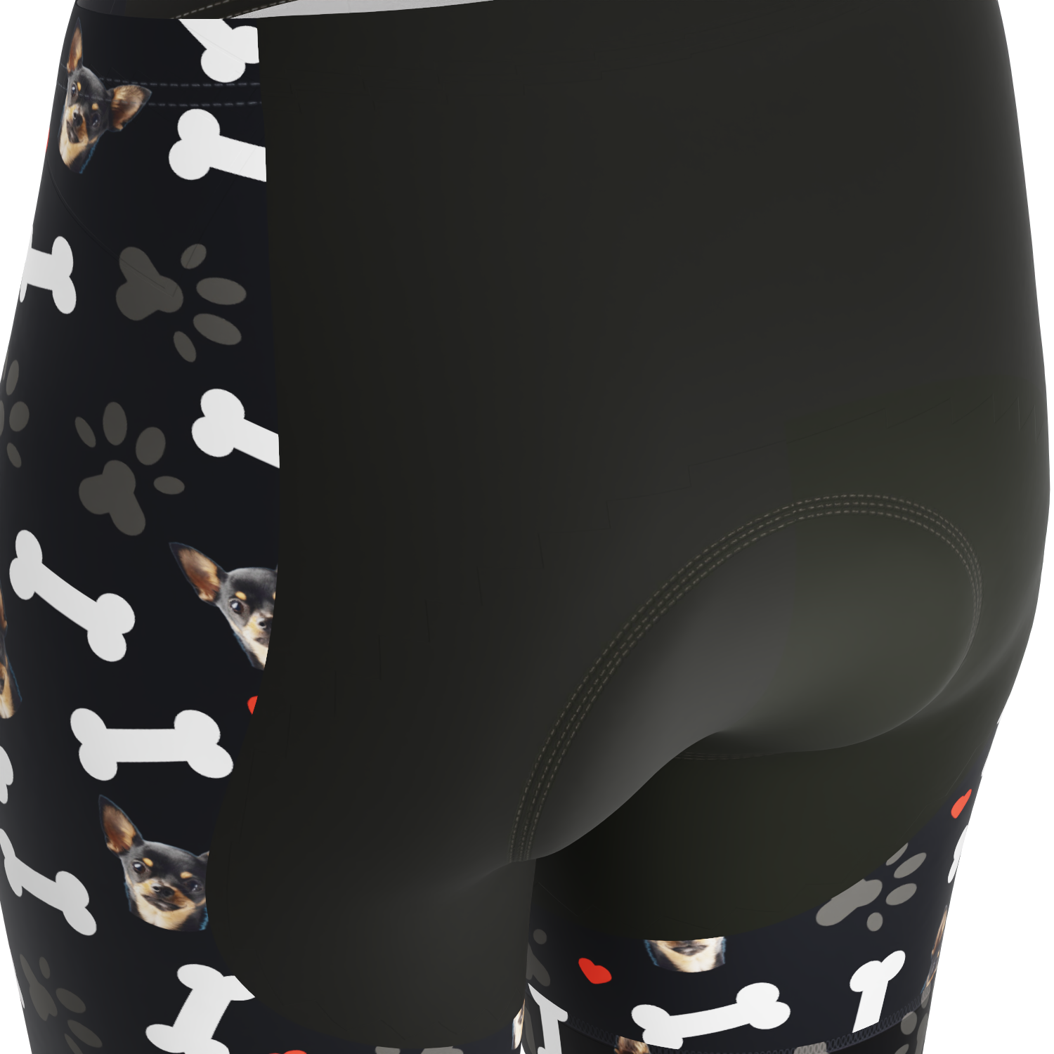 Women's Gel Padded Cycling Shorts Quick Dry & Custom Pet Bones Design