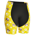 Women's Custom Pet Paws Cycling Shorts Gel Padded Performance