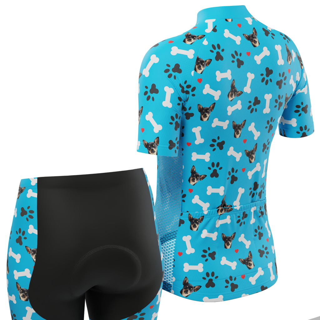 Women's Custom Pet Bones Cycling Kit Durable & Personalized