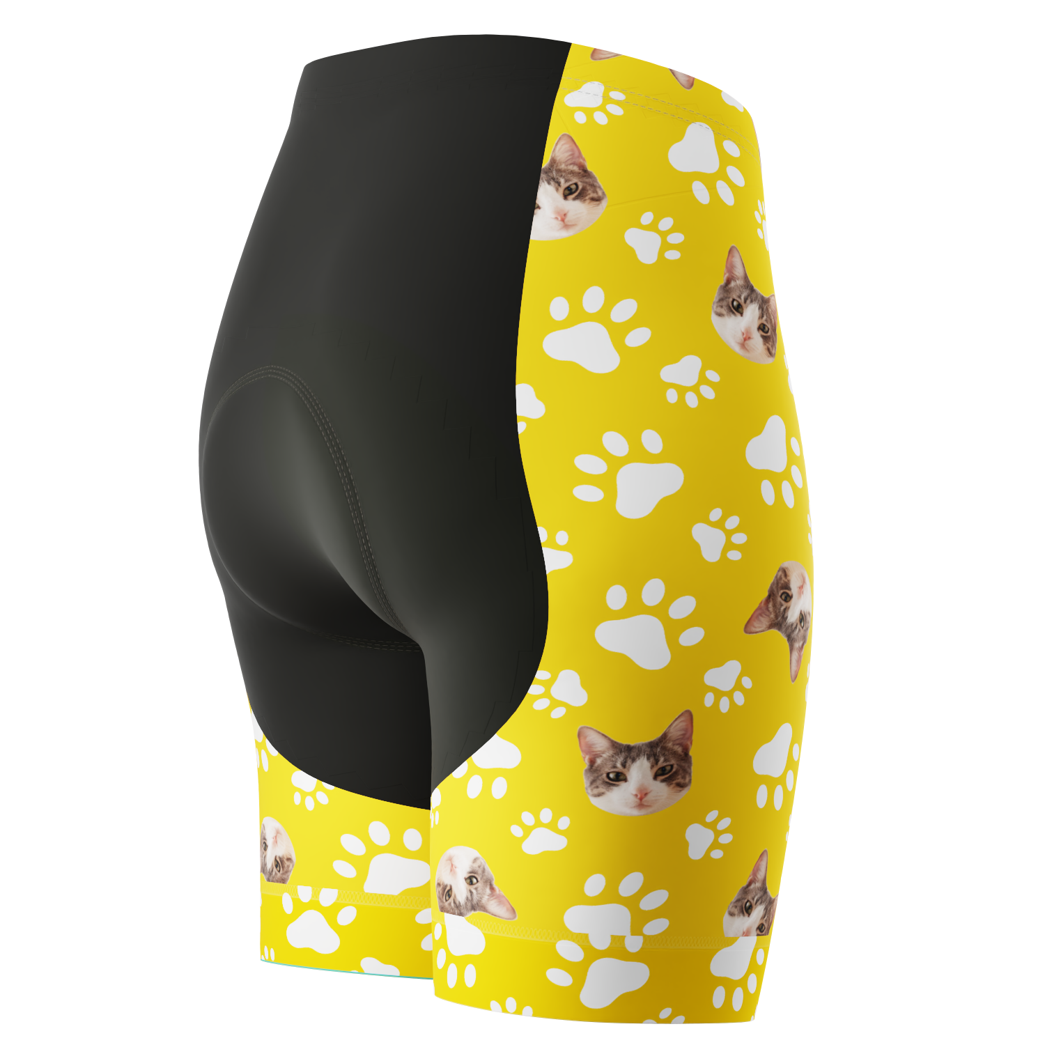 Women's Custom Pet Paws Cycling Shorts Gel Padded Performance