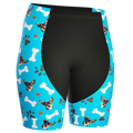 Women's Gel Padded Cycling Shorts Quick Dry & Custom Pet Bones Design