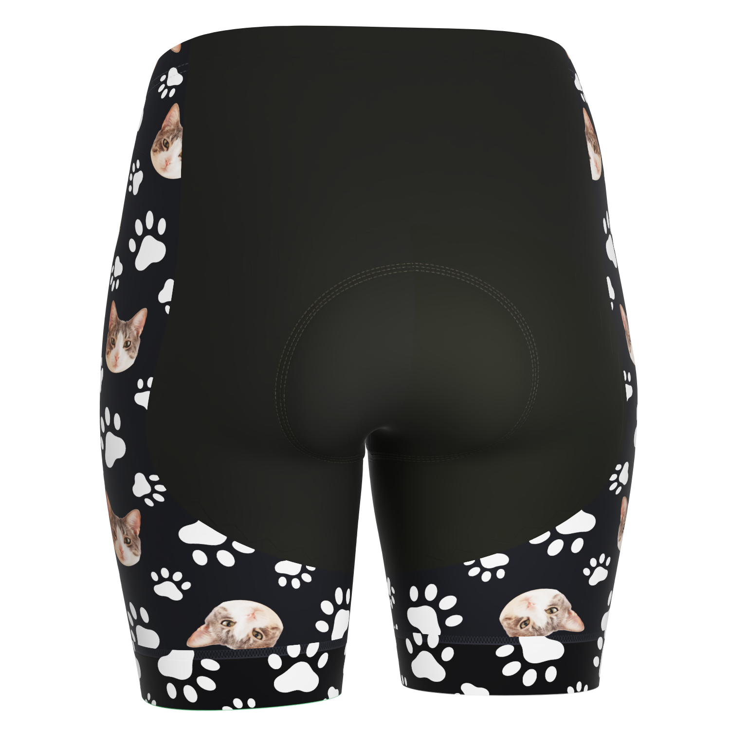 Women's Custom Pet Paws Cycling Shorts Gel Padded Performance