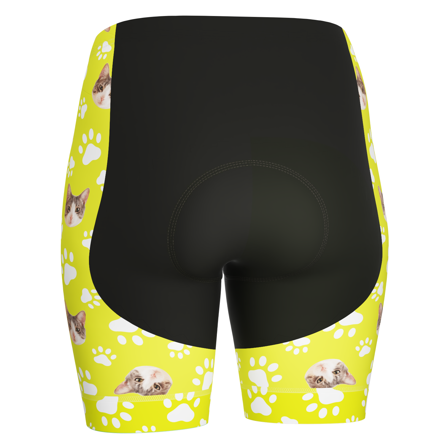 Women's Custom Pet Paws Cycling Shorts Gel Padded Performance