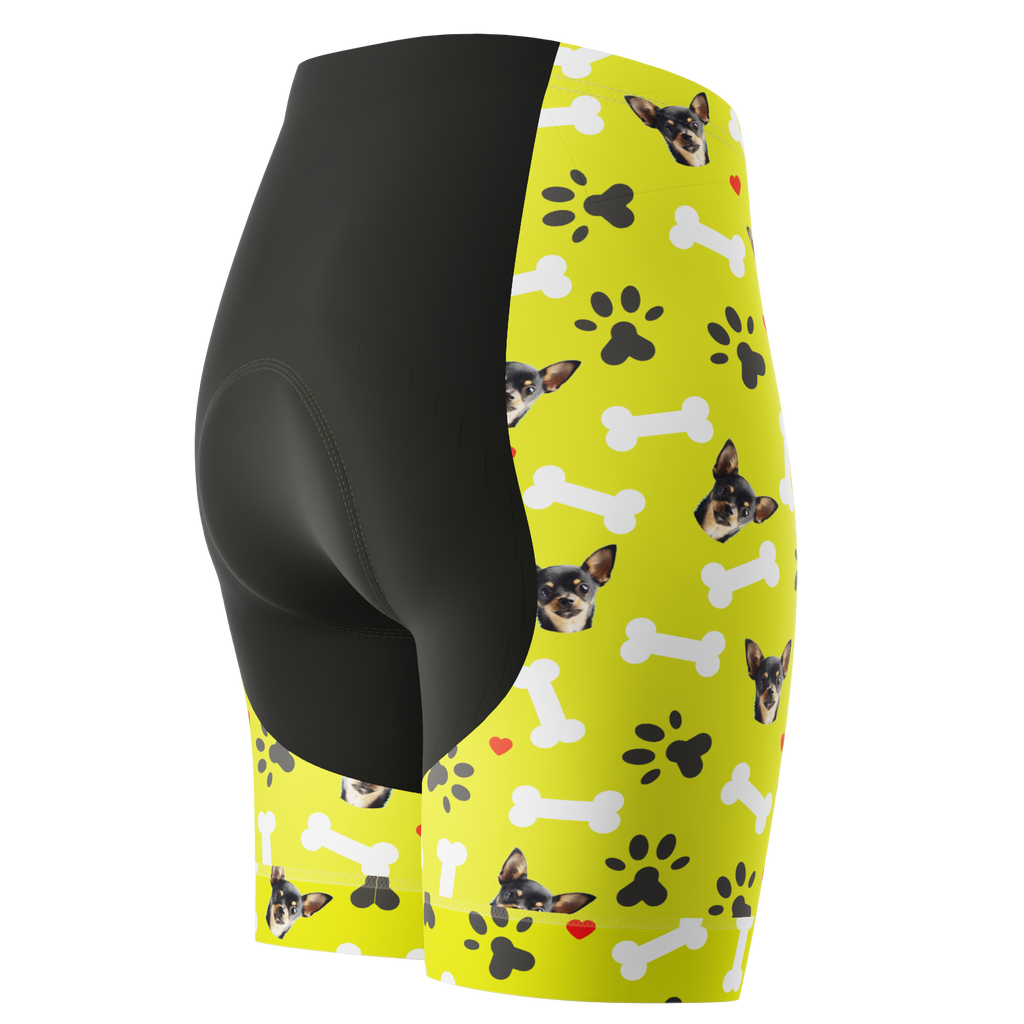 Women's Gel Padded Cycling Shorts Quick Dry & Custom Pet Bones Design