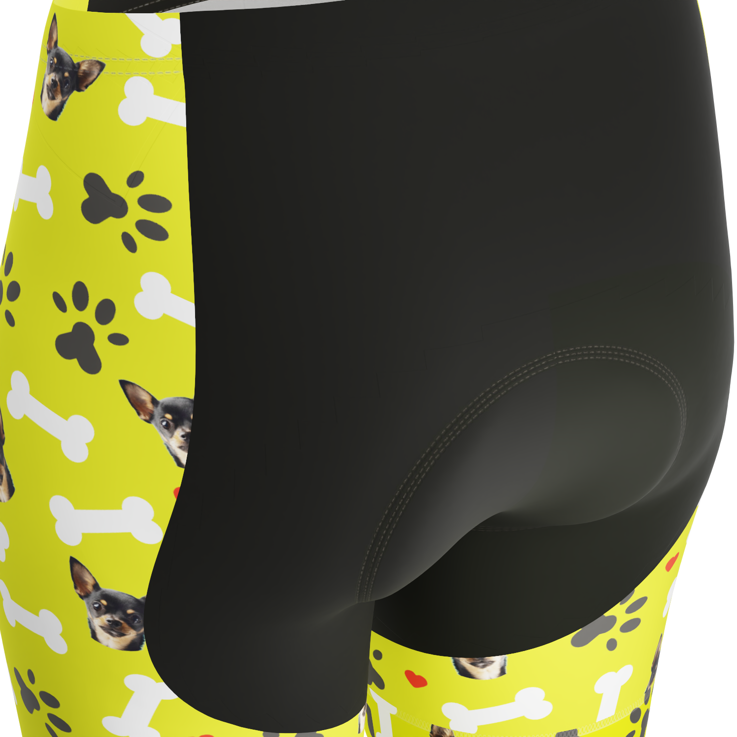 Women's Gel Padded Cycling Shorts Quick Dry & Custom Pet Bones Design