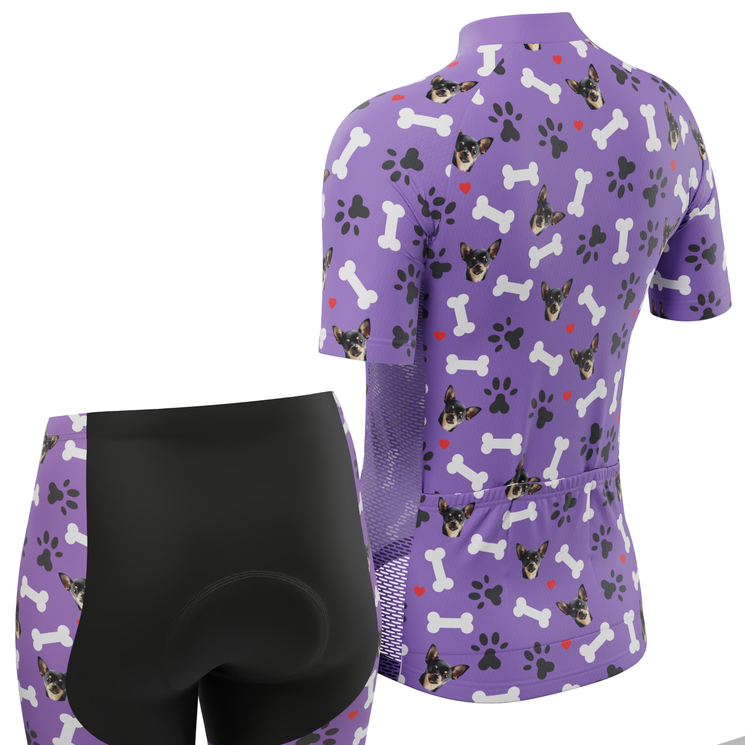 Women's Custom Pet Bones Cycling Kit Durable & Personalized