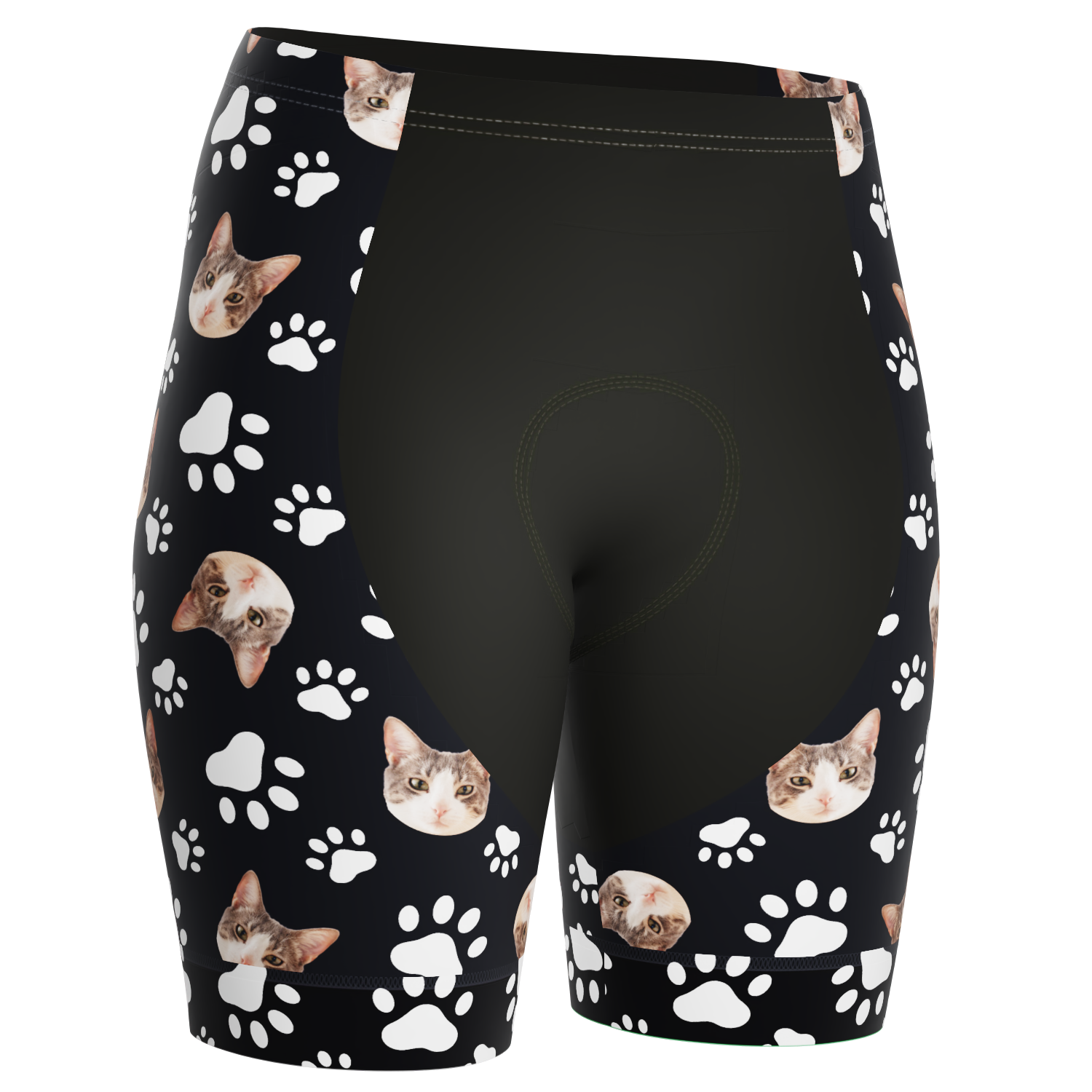 Women's Custom Pet Paws Cycling Shorts Gel Padded Performance