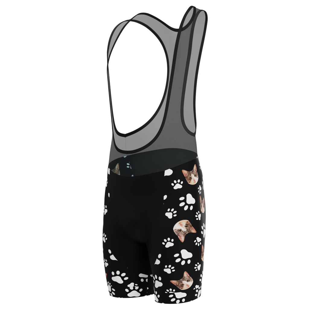 Men's Custom Pet Paws Cycling Bib Personalized & Durable