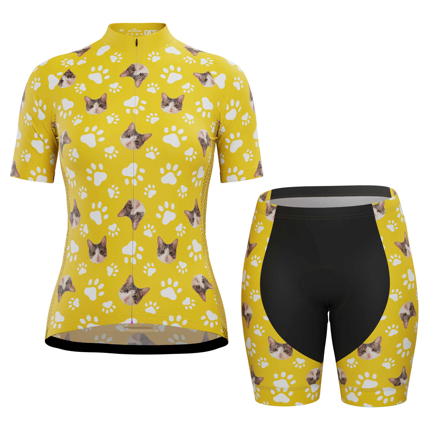 Women's Custom Pet Paws Cycling Kit Vibrant Performance Wear