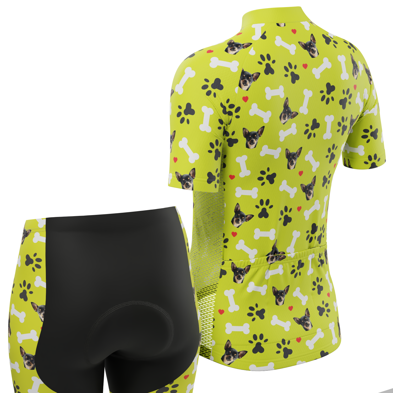 Women's Custom Pet Bones Cycling Kit Durable & Personalized