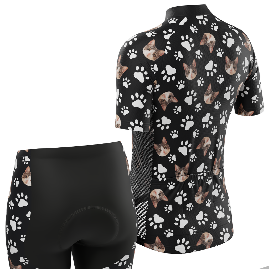 Women's Custom Pet Paws Cycling Kit Vibrant Performance Wear