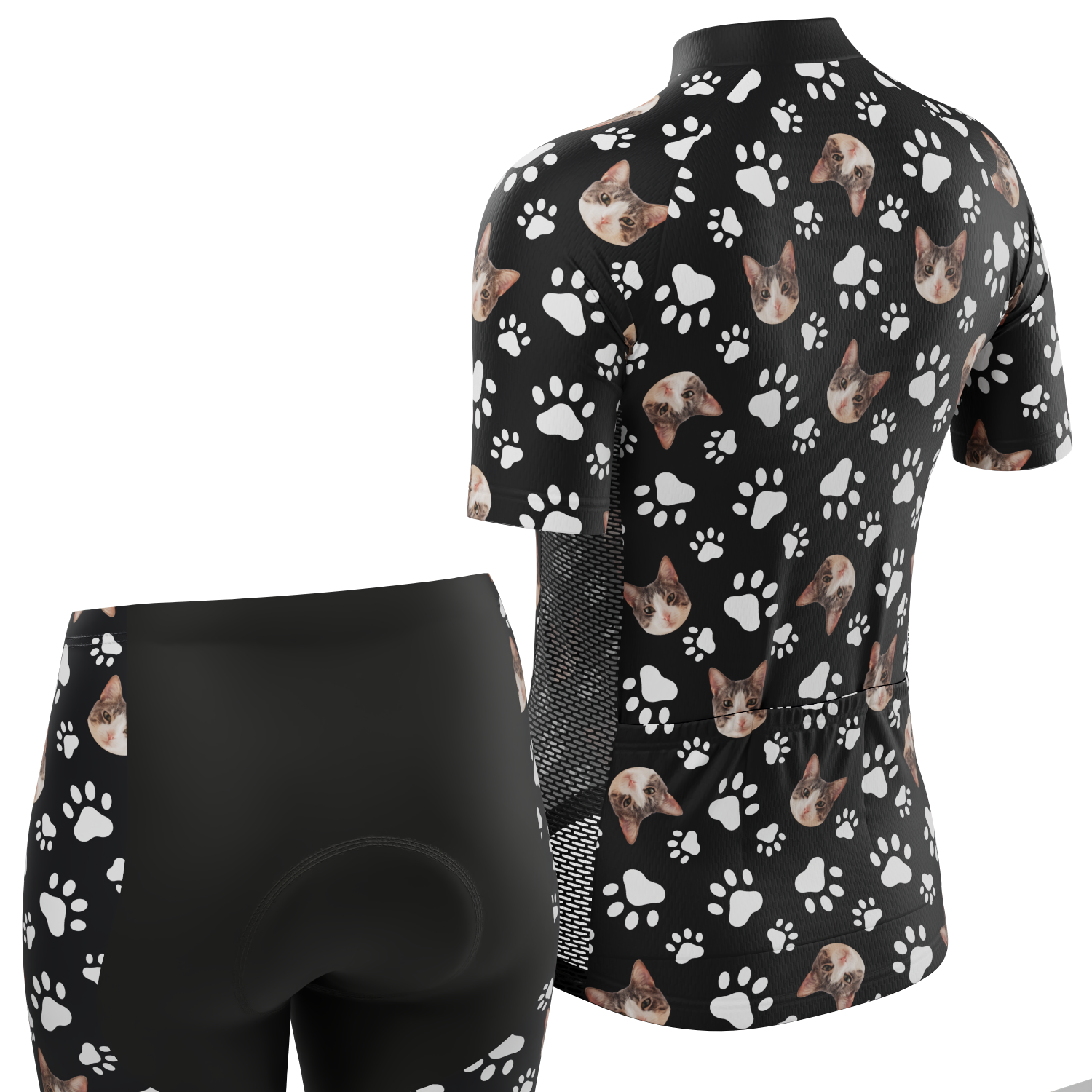 Women's Custom Pet Paws Cycling Kit Vibrant Performance Wear